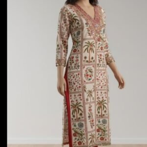 Trendy Cotton Festive Long Kurti (No Dupatta) – Sizes M & L | ₹1500