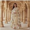 Roman Silk Suit Set with Banarasi Dupatta (Off-White)